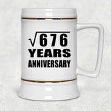 26th Anniversary Square Root of 676 Years Anniversary - Beer Stein