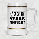 27th Anniversary Square Root of 729 Years Anniversary - Beer Stein