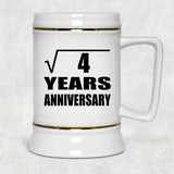 2nd Anniversary Square Root of 4 Years Anniversary - Beer Stein