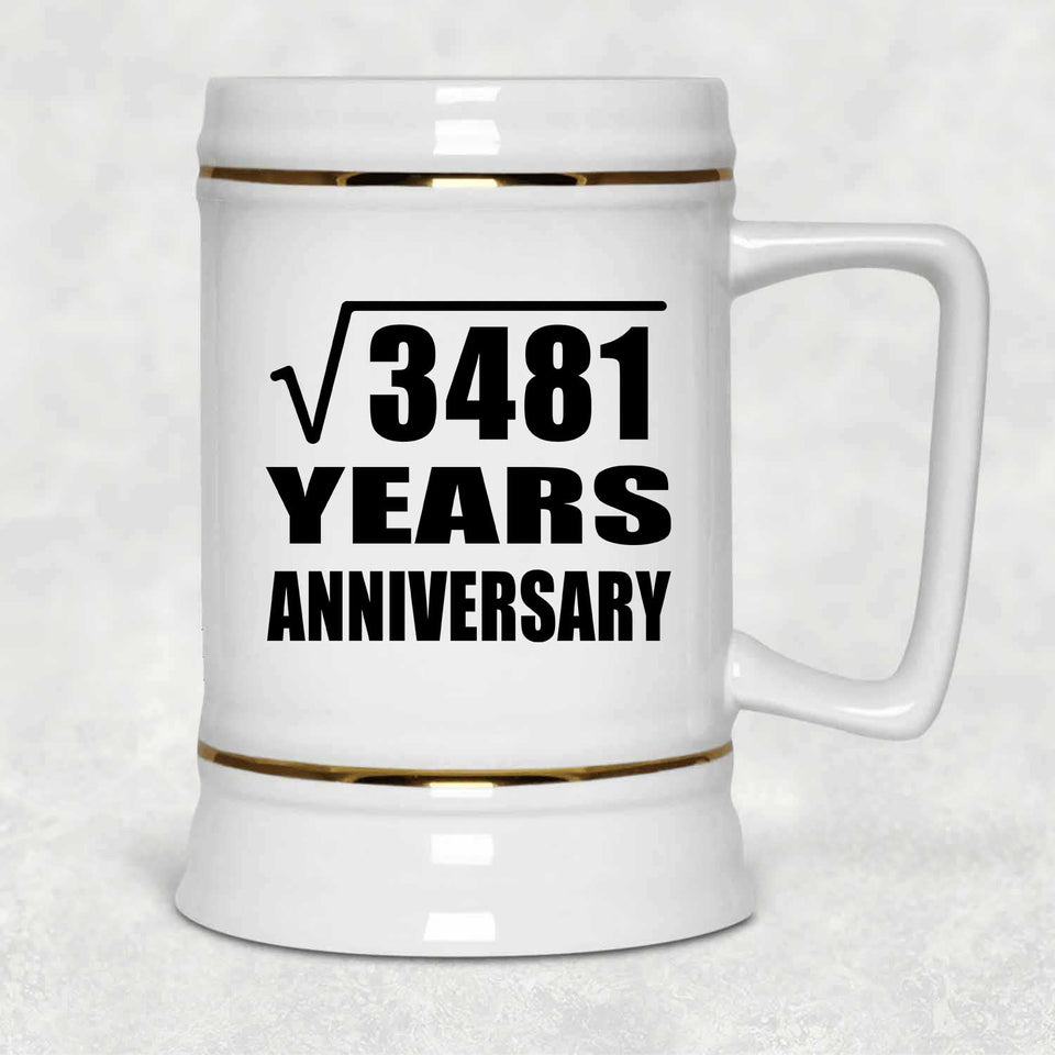 59th Anniversary Square Root of 3481 Years Anniversary - Beer Stein