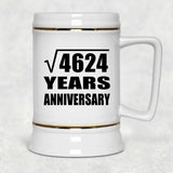 68th Anniversary Square Root of 4624 Years Anniversary - Beer Stein