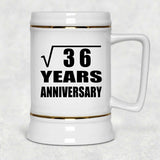 6th Anniversary Square Root of 36 Years Anniversary - Beer Stein