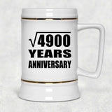 70th Anniversary Square Root of 4900 Years Anniversary - Beer Stein