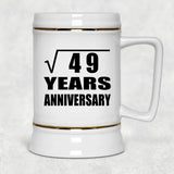 7th Anniversary Square Root of 49 Years Anniversary - Beer Stein