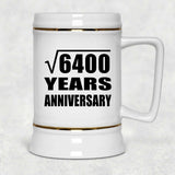 80th Anniversary Square Root of 6400 Years Anniversary - Beer Stein