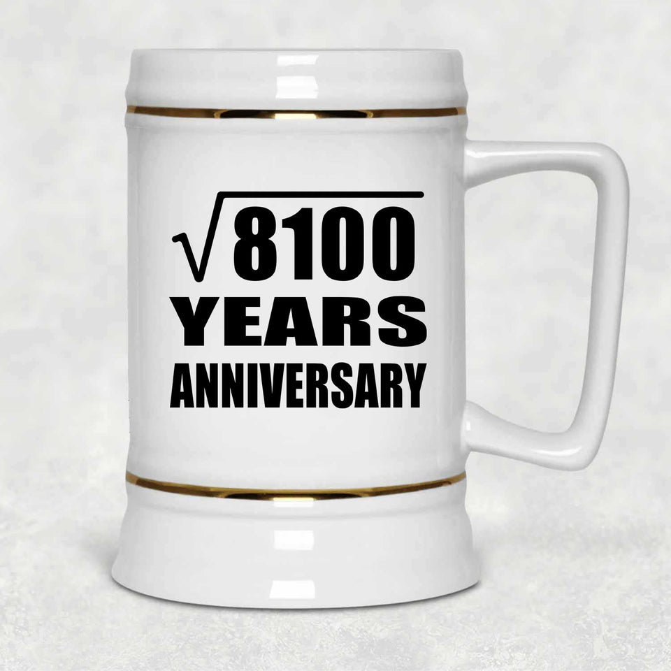 90th Anniversary Square Root of 8100 Years Anniversary - Beer Stein