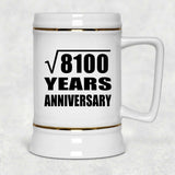 90th Anniversary Square Root of 8100 Years Anniversary - Beer Stein