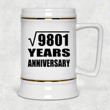 99th Anniversary Square Root of 9801 Years Anniversary - Beer Stein