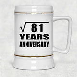 9th Anniversary Square Root of 81 Years Anniversary - Beer Stein