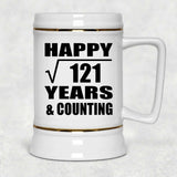 Happy 11th Anniversary Square Root of 121 Years & Counting - Beer Stein