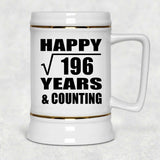 Happy 14th Anniversary Square Root of 196 Years & Counting - Beer Stein
