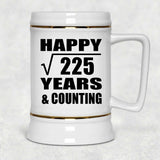 Happy 15th Anniversary Square Root of 225 Years & Counting - Beer Stein