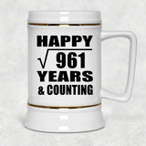 Happy 31st Anniversary Square Root of 961 Years & Counting - Beer Stein