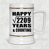 Happy 47th Anniversary Square Root of 2209 Years & Counting - Beer Stein