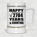 Happy 52nd Anniversary Square Root of 2704 Years & Counting - Beer Stein