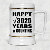 Happy 55th Anniversary Square Root of 3025 Years & Counting - Beer Stein