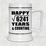 Happy 79th Anniversary Square Root of 6241 Years & Counting - Beer Stein