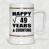 Happy 7th Anniversary Square Root of 49 Years & Counting - Beer Stein