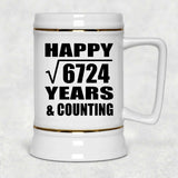 Happy 82nd Anniversary Square Root of 6724 Years & Counting - Beer Stein