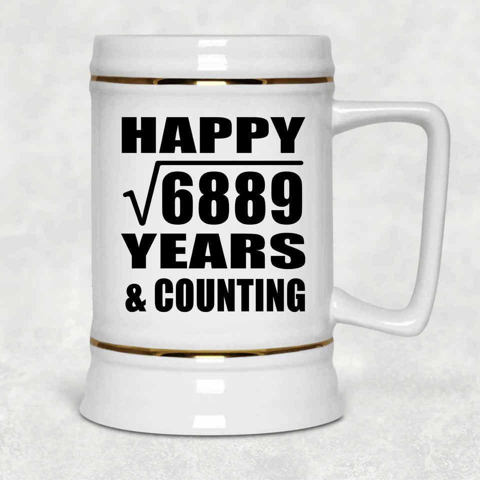 Happy 83rd Anniversary Square Root of 6889 Years & Counting - Beer Stein