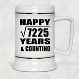 Happy 85th Anniversary Square Root of 7225 Years & Counting - Beer Stein