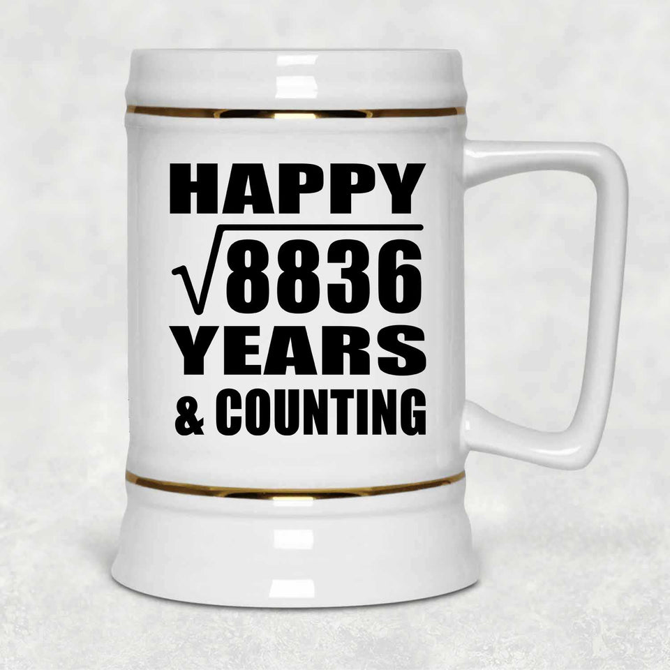 Happy 94th Anniversary Square Root of 8836 Years & Counting - Beer Stein