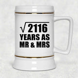 46th Anniversary Square Root of 2116 Years As Mr & Mrs - Beer Stein