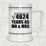 68th Anniversary Square Root of 4624 Years As Mr & Mrs - Beer Stein