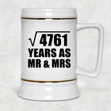 69th Anniversary Square Root of 4761 Years As Mr & Mrs - Beer Stein