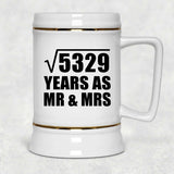 73rd Anniversary Square Root of 5329 Years As Mr & Mrs - Beer Stein