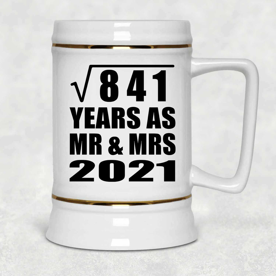 29th Anniversary Square Root of 841 Years As Mr & Mrs 2021 - Beer Stein