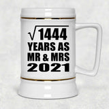 38th Anniversary Square Root of 1444 Years As Mr & Mrs 2021 - Beer Stein