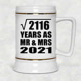 46th Anniversary Square Root of 2116 Years As Mr & Mrs 2021 - Beer Stein