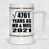 69th Anniversary Square Root of 4761 Years As Mr & Mrs 2021 - Beer Stein
