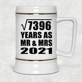86th Anniversary Square Root of 7396 Years As Mr & Mrs 2021 - Beer Stein