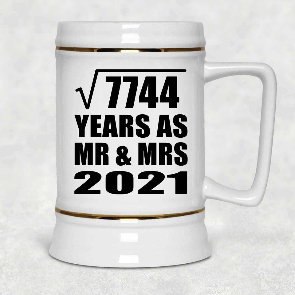 88th Anniversary Square Root of 7744 Years As Mr & Mrs 2021 - Beer Stein
