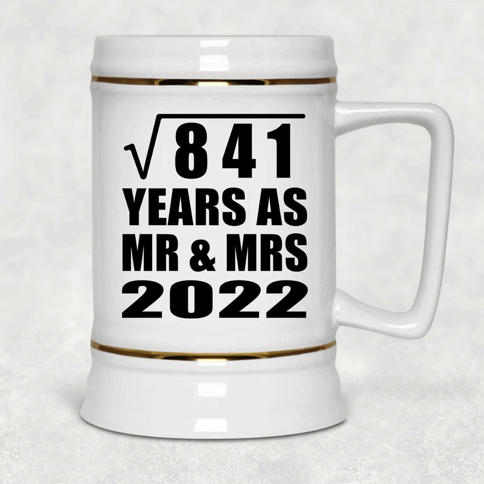 29th Anniversary Square Root of 841 Years As Mr & Mrs 2022 - Beer Stein