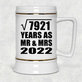 89th Anniversary Square Root of 7921 Years As Mr & Mrs 2022 - Beer Stein