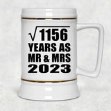 34th Anniversary Square Root of 1156 Years As Mr & Mrs 2023 - Beer Stein
