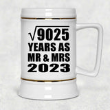 95th Anniversary Square Root of 9025 Years As Mr & Mrs 2023 - Beer Stein