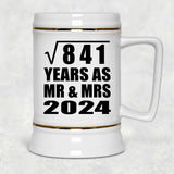 29th Anniversary Square Root of 841 Years As Mr & Mrs 2024 - Beer Stein