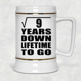 3rd Anniversary Square Root of 9 Years Lifetime To Go - Beer Stein