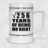 16th Anniversary Square Root of 256 Years of Being Mr Right - Beer Stein
