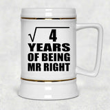 2nd Anniversary Square Root of 4 Years of Being Mr Right - Beer Stein