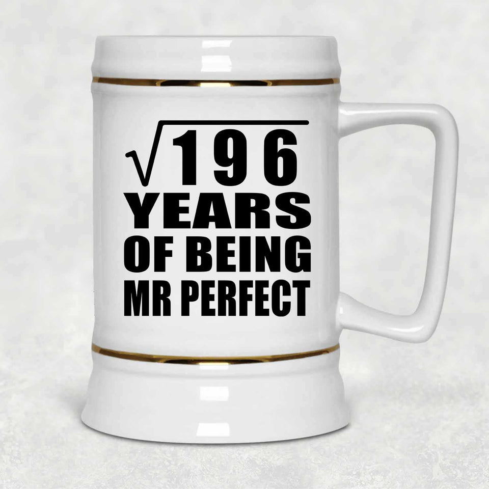 14th Anniversary Square Root of 196 Years of Mr Perfect - Beer Stein