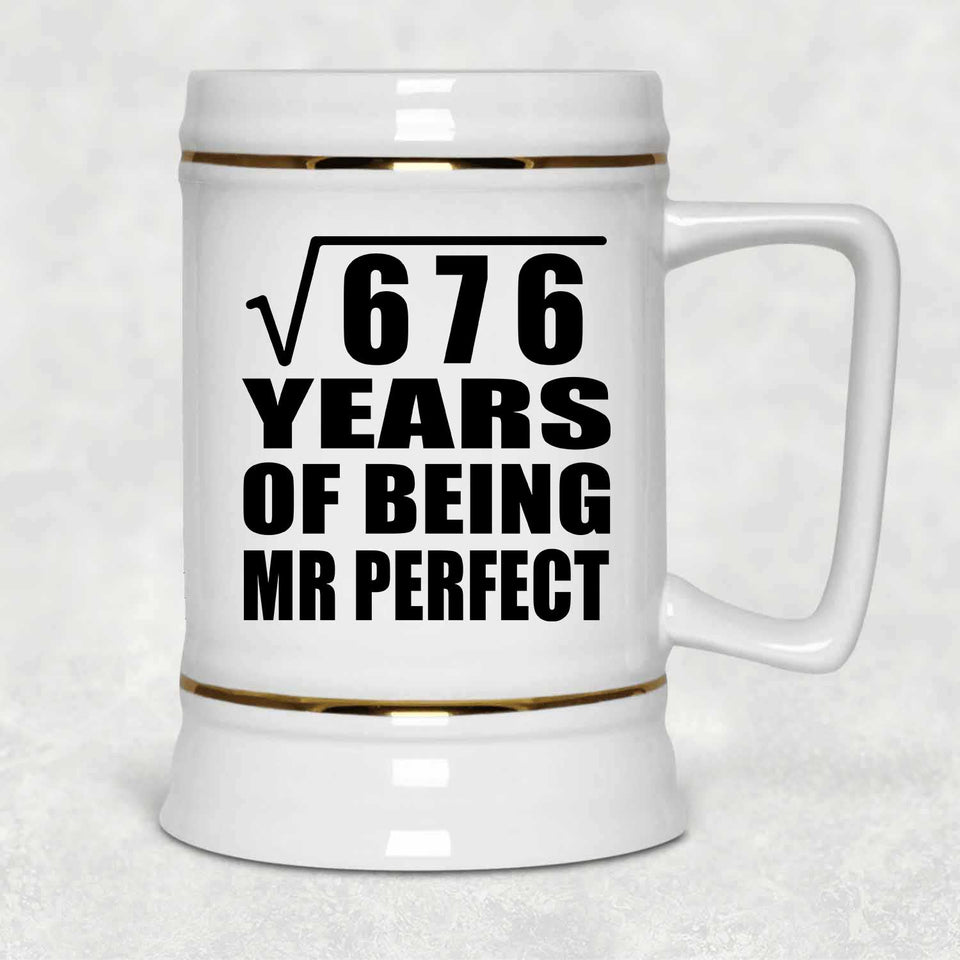 26th Anniversary Square Root of 676 Years of Mr Perfect - Beer Stein