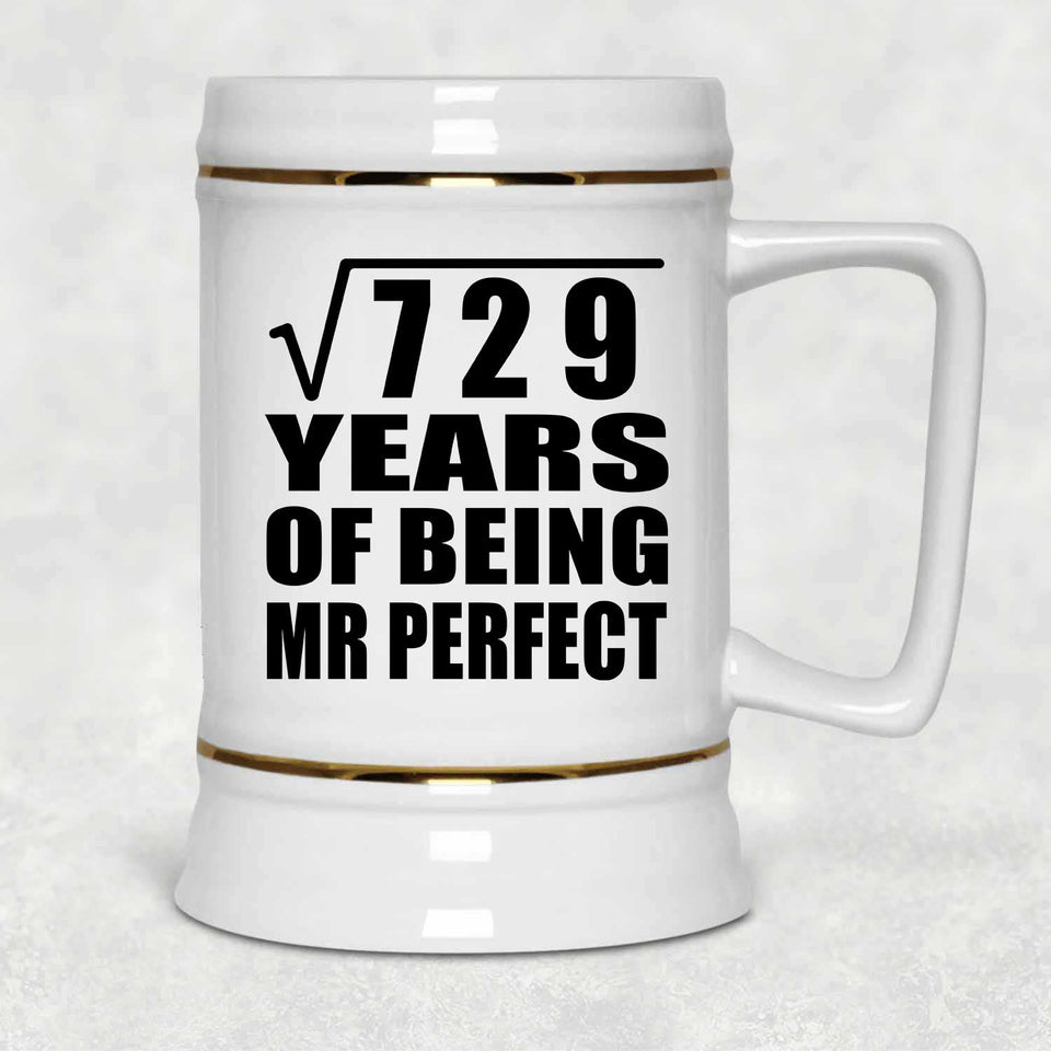 27th Anniversary Square Root of 729 Years of Mr Perfect - Beer Stein