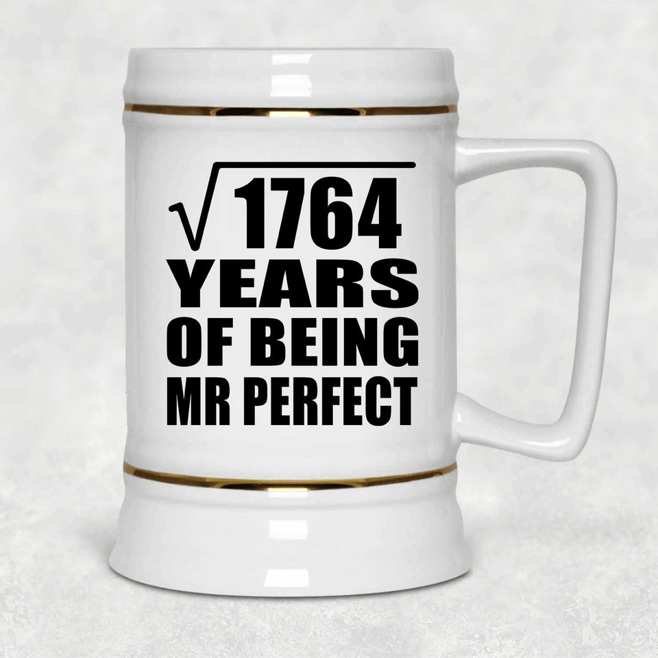 42nd Anniversary Square Root of 1764 Years of Mr Perfect - Beer Stein