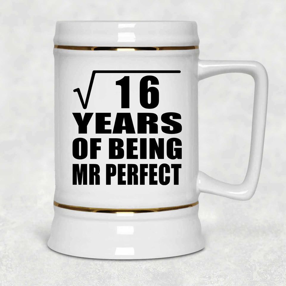 4th Anniversary Square Root of 16 Years of Mr Perfect - Beer Stein