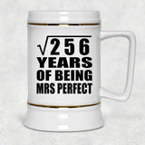 16th Anniversary Square Root of 256 Years of Mrs Perfect - Beer Stein